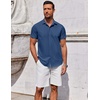 image:imageCOOFANDY Mens Button Down Shirt Short Sleeve Casual Shirt for Men Summer Business Casual Dress ShirtPacifico