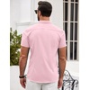 image:imageCOOFANDY Mens Button Down Shirt Short Sleeve Casual Shirt for Men Summer Business Casual Dress ShirtPink