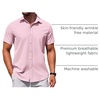 image:imageCOOFANDY Mens Button Down Shirt Short Sleeve Casual Shirt for Men Summer Business Casual Dress ShirtPink