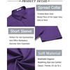 image:imageCOOFANDY Mens Button Down Shirt Short Sleeve Casual Shirt for Men Summer Business Casual Dress ShirtViolet