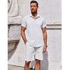 image:imageCOOFANDY Mens Button Down Shirt Short Sleeve Casual Shirt for Men Summer Business Casual Dress ShirtWhite