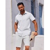 image:imageCOOFANDY Mens Button Down Shirt Short Sleeve Casual Shirt for Men Summer Business Casual Dress ShirtWhite