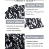 image:imageCOOFANDY Mens Button Down Shirt Short Sleeve Casual Shirt for Men Summer Business Casual Dress ShirtWhiteblack Abstract