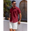 image:imageCOOFANDY Mens Button Down Shirt Short Sleeve Casual Shirt for Men Summer Business Casual Dress ShirtWine Red