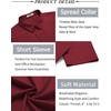 image:imageCOOFANDY Mens Button Down Shirt Short Sleeve Casual Shirt for Men Summer Business Casual Dress ShirtWine Red