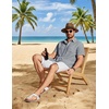 image:imageCOOFANDY Mens Button Down Shirts Short Sleeve Casual Shirt Summer Beach Textured ShirtsDark Grey