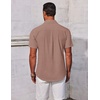 image:imageCOOFANDY Mens Button Down Shirts Short Sleeve Casual Summer Beach Shirts Vacation Wedding ShirtsMulberry