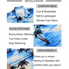 image:imageCOOFANDY Mens Button Down Short Sleeve Shirt Casual Beach Linen Shirts Wedding Summer Vacation ShirtBlue Sea