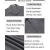 image:imageCOOFANDY Mens Button Down Short Sleeve Shirt Casual Beach Linen Shirts Wedding Summer Vacation ShirtGrey