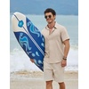 image:imageCOOFANDY Mens Button Down Short Sleeve Shirt Casual Beach Linen Shirts Wedding Summer Vacation ShirtLight Khaki