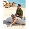 image:imageCOOFANDY Mens Button Down Short Sleeve Shirt Casual Beach Shirt Summer Vacation Textured ShirtsArmy Green