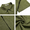 image:imageCOOFANDY Mens Button Down Short Sleeve Shirt Casual Beach Shirt Summer Vacation Textured ShirtsArmy Green