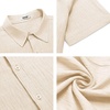 image:imageCOOFANDY Mens Button Down Short Sleeve Shirt Casual Beach Shirt Summer Vacation Textured ShirtsBeige