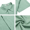 image:imageCOOFANDY Mens Button Down Short Sleeve Shirt Casual Beach Shirt Summer Vacation Textured ShirtsMint Green