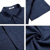 image:imageCOOFANDY Mens Button Down Short Sleeve Shirt Casual Beach Shirt Summer Vacation Textured ShirtsNavy Blue
