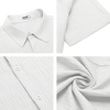 image:imageCOOFANDY Mens Button Down Short Sleeve Shirt Casual Beach Shirt Summer Vacation Textured ShirtsWhite