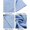 image:imageCOOFANDY Mens Button Down Short Sleeve Shirt Casual Shirts Summer Beach Textured Shirts with Pocket01light Blue