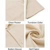 image:imageCOOFANDY Mens Button Down Short Sleeve Shirt Casual Shirts Summer Beach Textured Shirts with PocketBeige