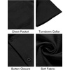image:imageCOOFANDY Mens Button Down Short Sleeve Shirt Casual Shirts Summer Beach Textured Shirts with PocketBlack
