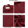 image:imageCOOFANDY Mens Button Down Short Sleeve Shirt Casual Shirts Summer Beach Textured Shirts with PocketBurgundy