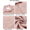 image:imageCOOFANDY Mens Button Down Short Sleeve Shirt Casual Shirts Summer Beach Textured Shirts with PocketChampagne Pink