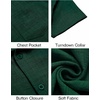 image:imageCOOFANDY Mens Button Down Short Sleeve Shirt Casual Shirts Summer Beach Textured Shirts with PocketDark Green