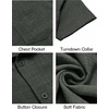 image:imageCOOFANDY Mens Button Down Short Sleeve Shirt Casual Shirts Summer Beach Textured Shirts with PocketDark Grey