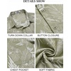 image:imageCOOFANDY Mens Button Down Short Sleeve Shirt Casual Shirts Summer Beach Textured Shirts with PocketGreenwhite Leaves