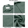 image:imageCOOFANDY Mens Button Down Short Sleeve Shirt Casual Shirts Summer Beach Textured Shirts with PocketGrey Green