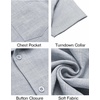 image:imageCOOFANDY Mens Button Down Short Sleeve Shirt Casual Shirts Summer Beach Textured Shirts with PocketLight Grey
