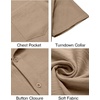 image:imageCOOFANDY Mens Button Down Short Sleeve Shirt Casual Shirts Summer Beach Textured Shirts with PocketLight Khaki