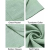 image:imageCOOFANDY Mens Button Down Short Sleeve Shirt Casual Shirts Summer Beach Textured Shirts with PocketMint Green