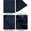image:imageCOOFANDY Mens Button Down Short Sleeve Shirt Casual Shirts Summer Beach Textured Shirts with PocketNavy Blue
