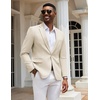 image:imageCOOFANDY Mens Casual Blazer Slim Fit Sport Coats One Button Stylish Business Suit JacketBeige