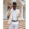 image:imageCOOFANDY Mens Casual Blazer Slim Fit Sport Coats One Button Stylish Business Suit JacketBeige