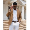 image:imageCOOFANDY Mens Casual Blazer Slim Fit Sport Coats One Button Stylish Business Suit JacketBrown