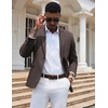 image:imageCOOFANDY Mens Casual Blazer Slim Fit Sport Coats One Button Stylish Business Suit JacketChocolate Dark Grey
