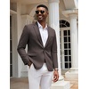 image:imageCOOFANDY Mens Casual Blazer Slim Fit Sport Coats One Button Stylish Business Suit JacketChocolate Dark Grey