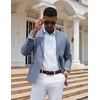 image:imageCOOFANDY Mens Casual Blazer Slim Fit Sport Coats One Button Stylish Business Suit JacketDusty Blue