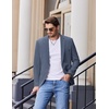 image:imageCOOFANDY Mens Casual Blazer Slim Fit Sport Coats One Button Stylish Business Suit JacketDusty Blue