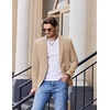 image:imageCOOFANDY Mens Casual Blazer Slim Fit Sport Coats One Button Stylish Business Suit JacketKhaki