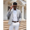 image:imageCOOFANDY Mens Casual Blazer Slim Fit Sport Coats One Button Stylish Business Suit JacketLight Grey