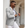image:imageCOOFANDY Mens Casual Blazer Slim Fit Sport Coats One Button Stylish Business Suit JacketLight Grey