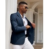 image:imageCOOFANDY Mens Casual Blazer Slim Fit Sport Coats One Button Stylish Business Suit JacketNavy Blue