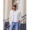 image:imageCOOFANDY Mens Casual Blazer Slim Fit Sport Coats One Button Stylish Business Suit JacketWhite