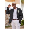 image:imageCOOFANDY Mens Casual Blazer Sport Coats and Blazers Lightweight Two Botton Business Linen Blazer Suit JacketBlack