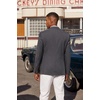 image:imageCOOFANDY Mens Casual Blazer Sport Coats and Blazers Lightweight Two Botton Business Linen Blazer Suit JacketDark Grey