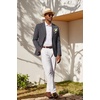 image:imageCOOFANDY Mens Casual Blazer Sport Coats and Blazers Lightweight Two Botton Business Linen Blazer Suit JacketDark Grey