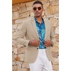 image:imageCOOFANDY Mens Casual Blazer Sport Coats and Blazers Lightweight Two Botton Business Linen Blazer Suit JacketKhaki