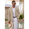 image:imageCOOFANDY Mens Casual Blazer Sport Coats and Blazers Lightweight Two Botton Business Linen Blazer Suit JacketKhaki